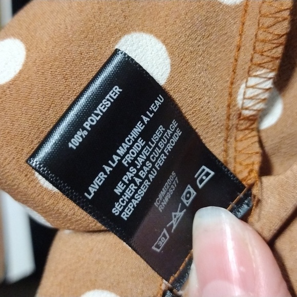 SANCTUARY Shorts Polka Dots Button Front Pockets Size L - Picture 9 of 9